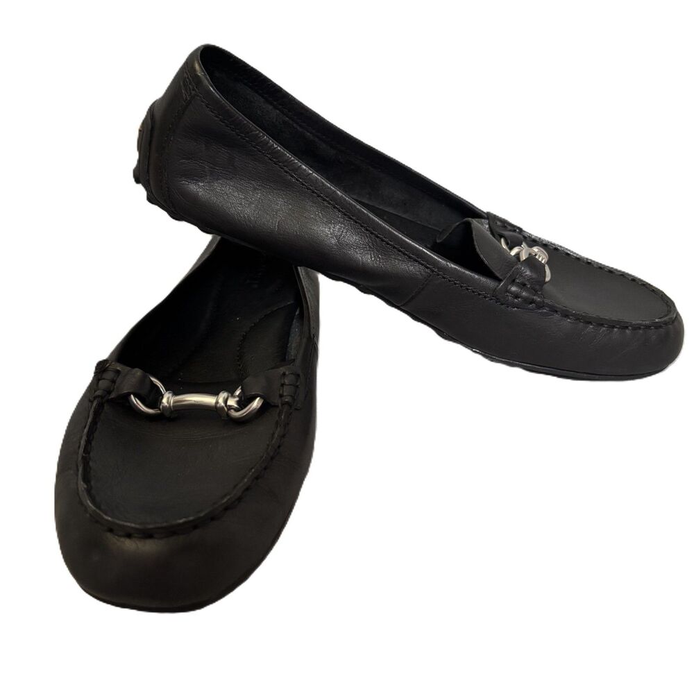 Born Women Magnolia Loafer Driving Shoes Bit Moccasin Black Leather Size 11